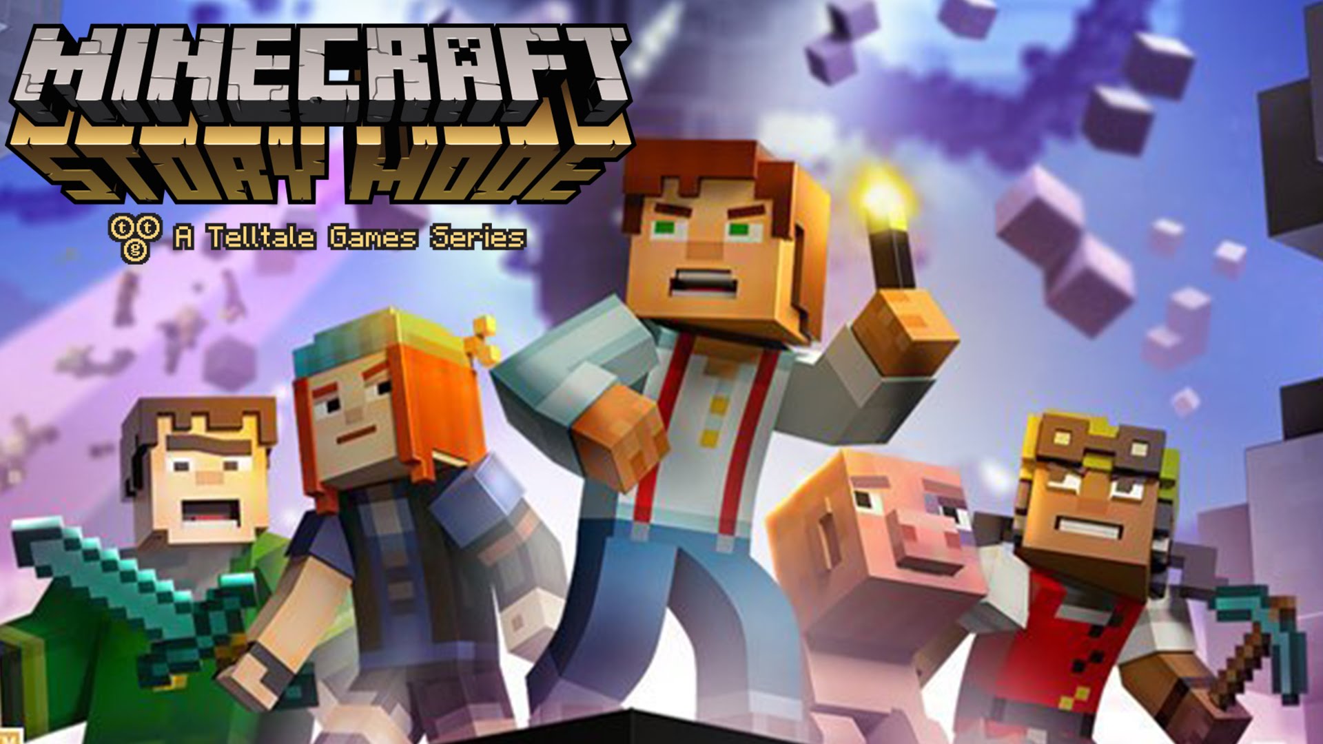 What is the title of this picture ? NEWS – Minecraft Story Mode Episode 1 is Now Free – SquallSnake.com