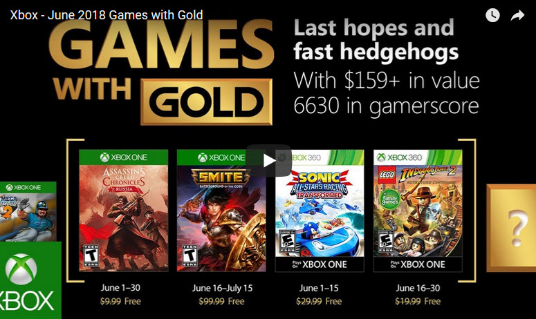 NEWS – Free Xbox games for June 2018 announced – the most expensive game yet included