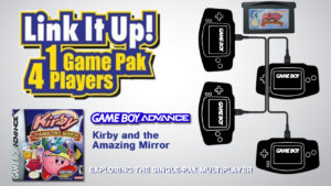 GBA Single-Pak link – Kirby and the Amazing Mirror