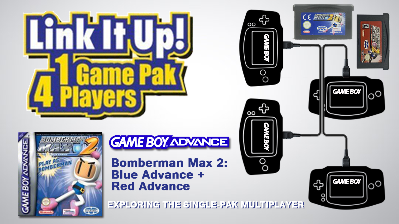 GBA Single-Pak Link – Bomberman Max 2: Red/Blue Advance