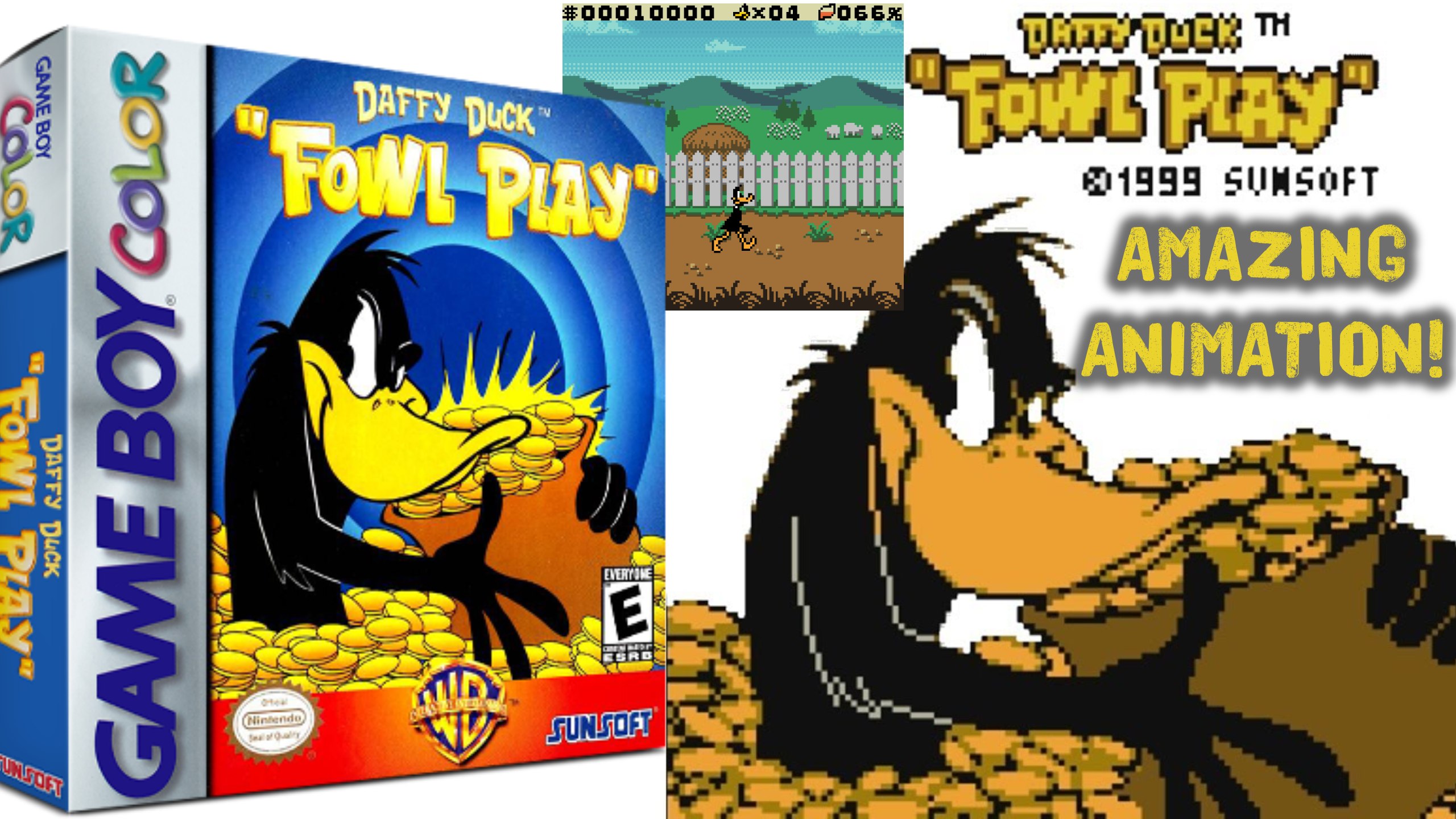 Daffy Duck: Fowl Play (GBC, 1999) is an animation dream