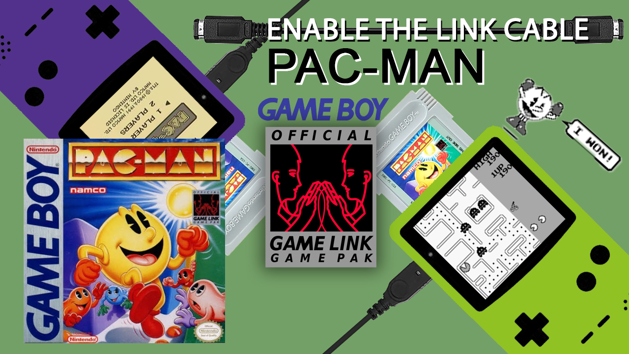 Pac-Man (GB, 1991) – ENABLE THE LINK CABLE