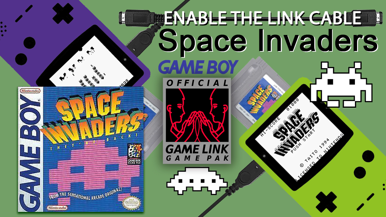 Space Invaders (GB, 1994) – ENABLE THE LINK CABLE