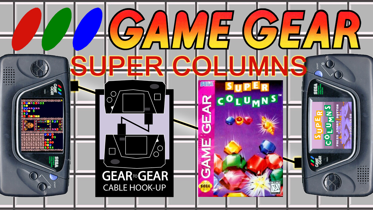Super Columns (Game Gear, 1995) 2-player mode, Enable The Link Cable