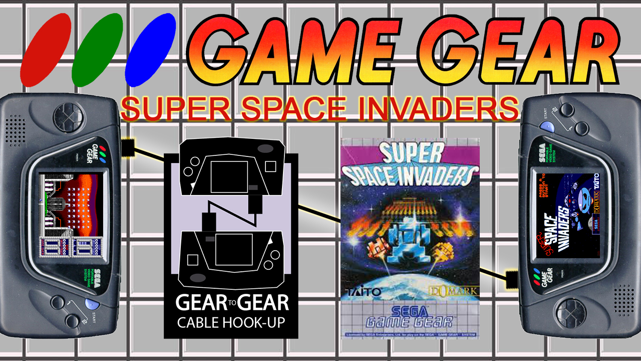 Super Space Invaders (Game Gear, 1991) 2-player mode, Enable The Link Cable