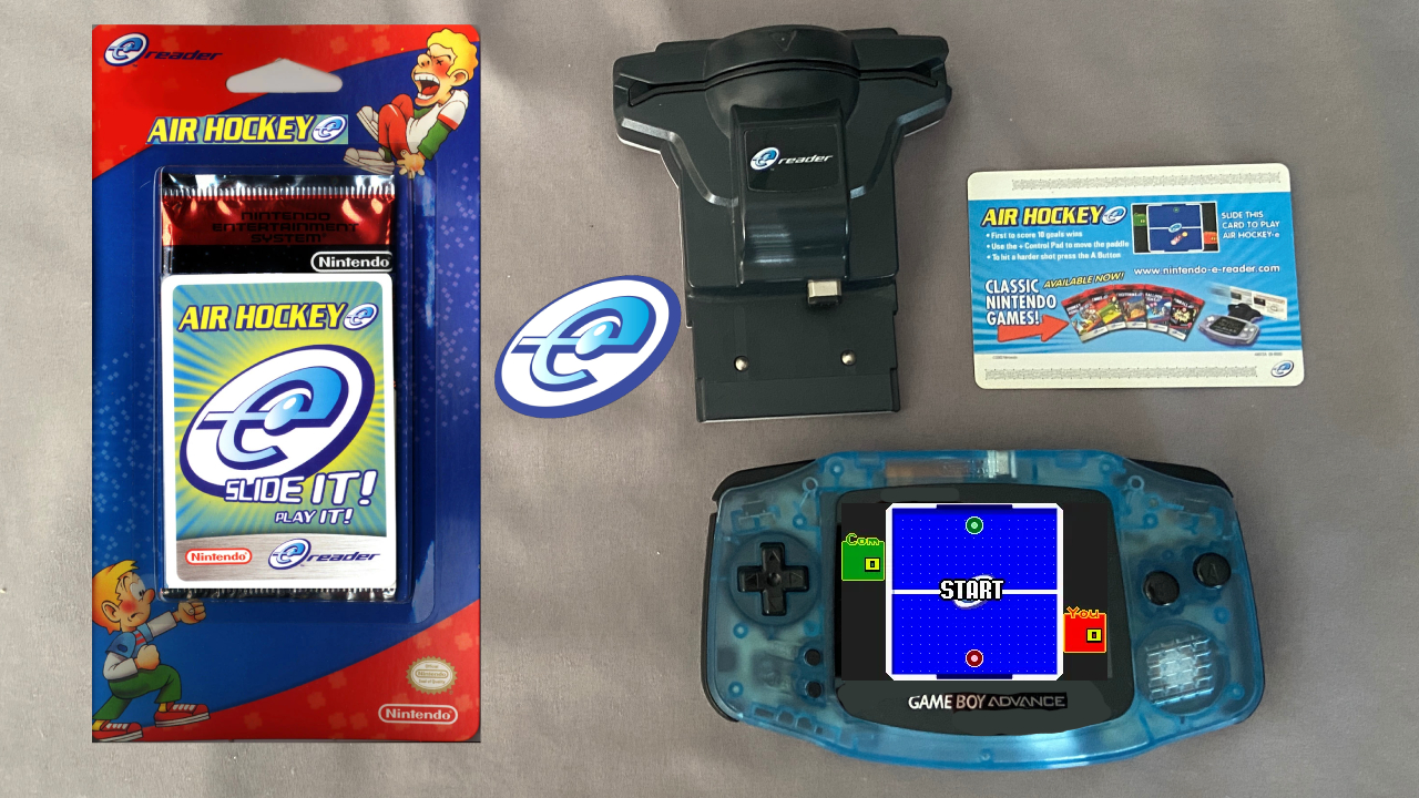 Nintendo’s forgotten GBA e-Reader game – Air Hockey-e (Slide it! Play it!)