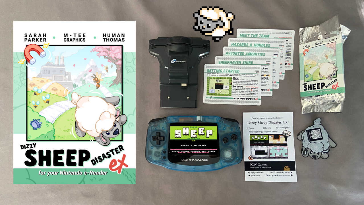 New GBA e-Reader game DIZZY SHEEP DISASTER: EX